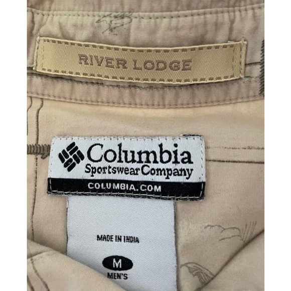 Columbia Men's River Lodge Men's Short Sleeve Cotton Button-Up Shirt Size Medium - Picture 3 of 3